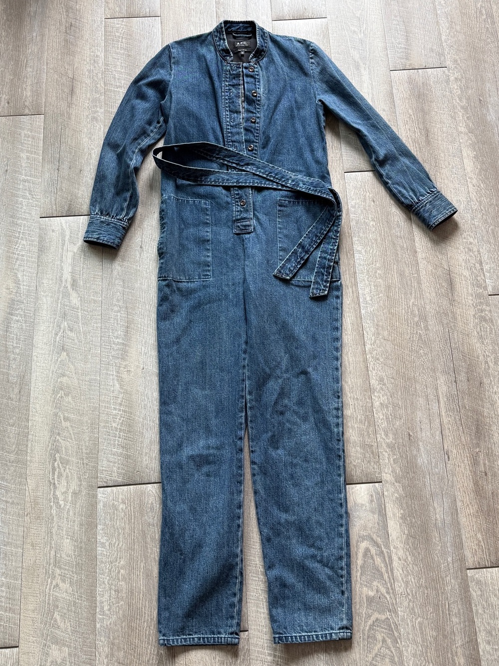 APC Classic Denim Jumpsuit with Belt
